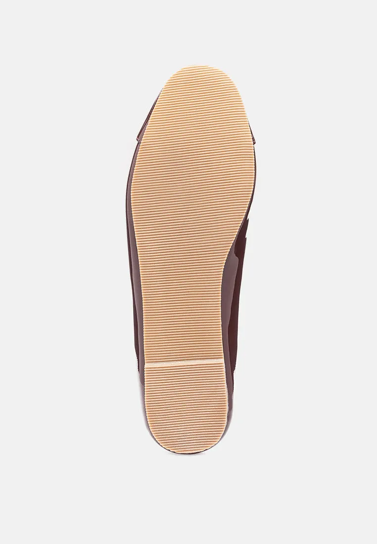 Round toe ballerina flat shoes