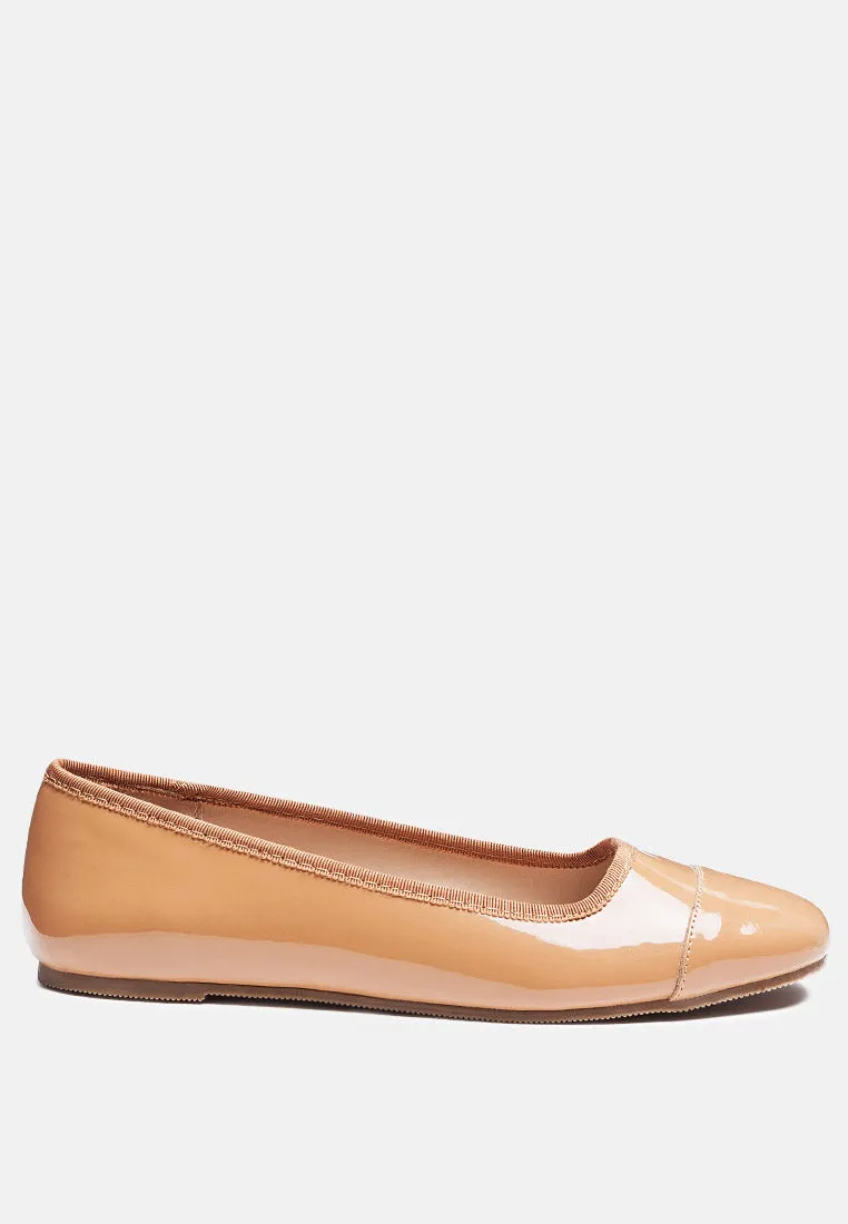 Round toe ballerina flat shoes