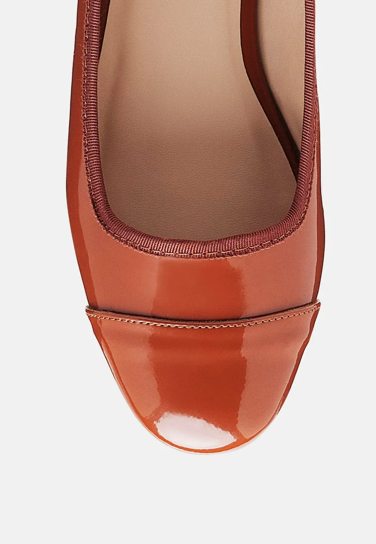 Round toe ballerina flat shoes
