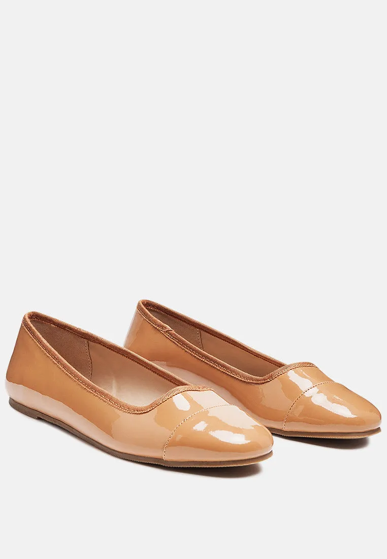 Round toe ballerina flat shoes
