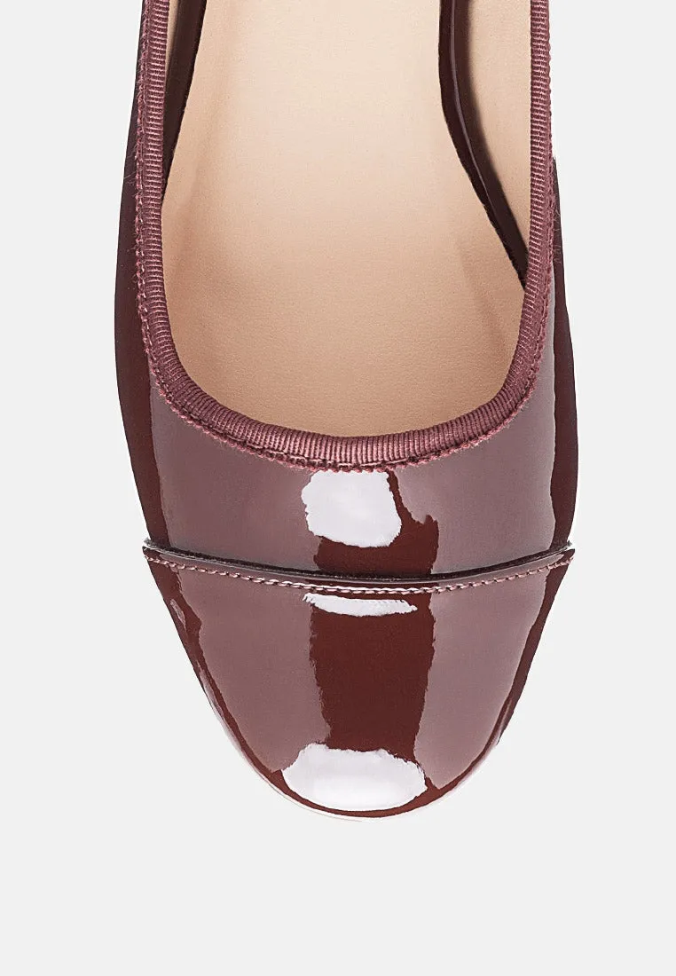 Round toe ballerina flat shoes