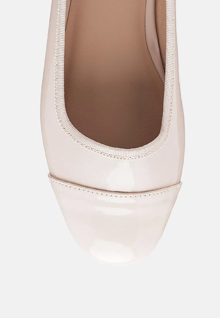 Round toe ballerina flat shoes
