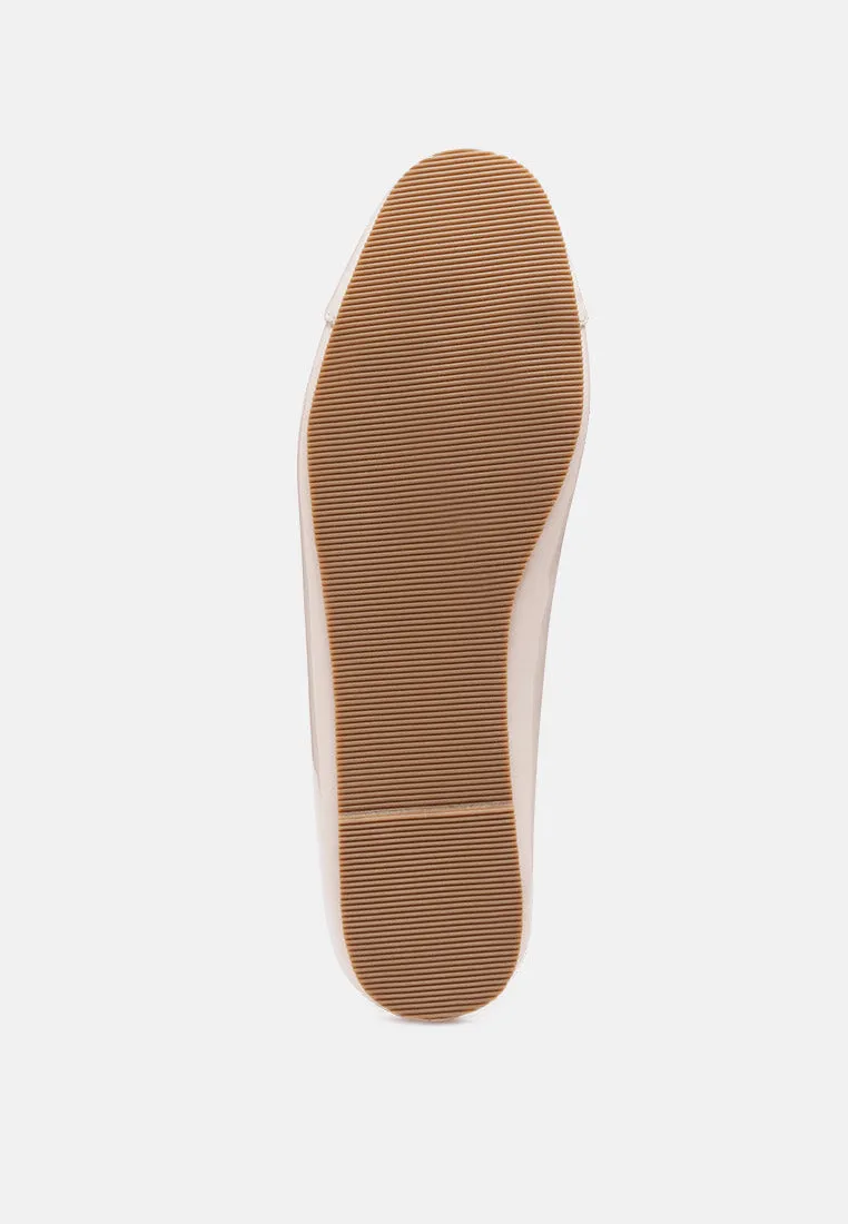 Round toe ballerina flat shoes