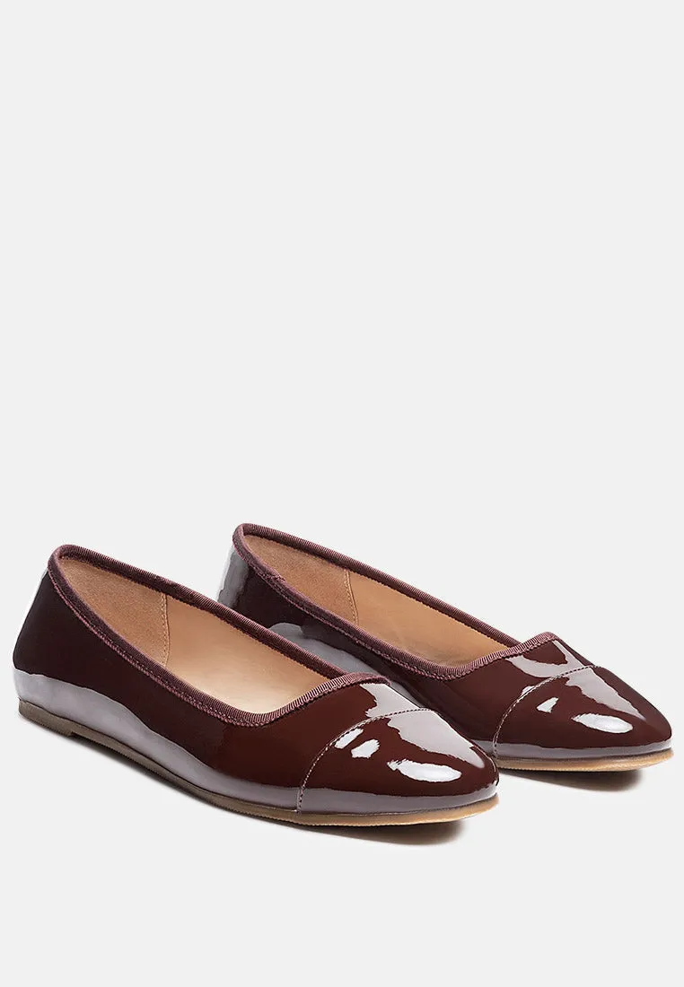 Round toe ballerina flat shoes