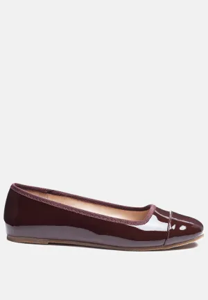 Round toe ballerina flat shoes