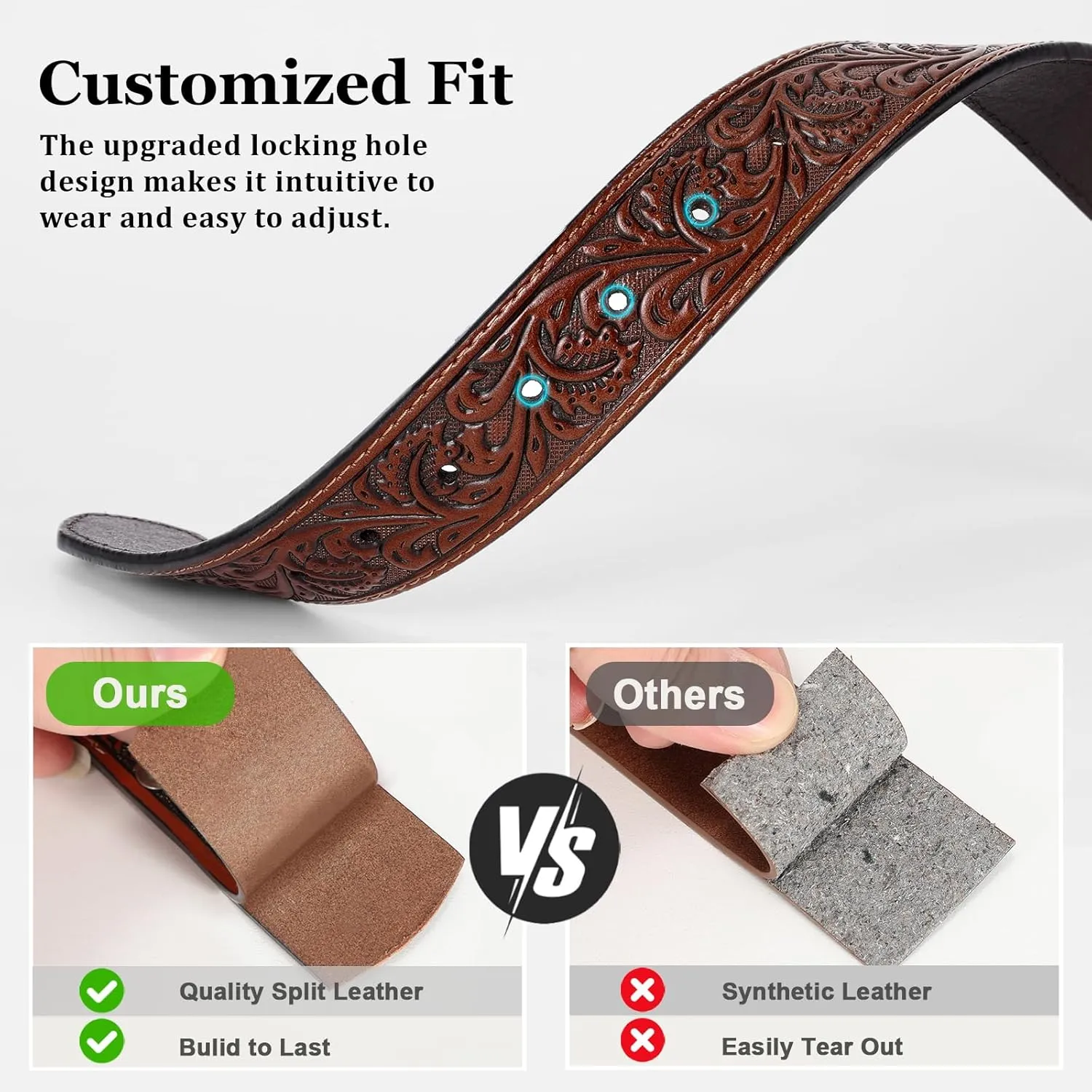 SANSTHS Cowboy Belts for Men Women, Western Leather Belt with Big Buckles Mexican Country Black Longhorn Bull Belt for Jeans