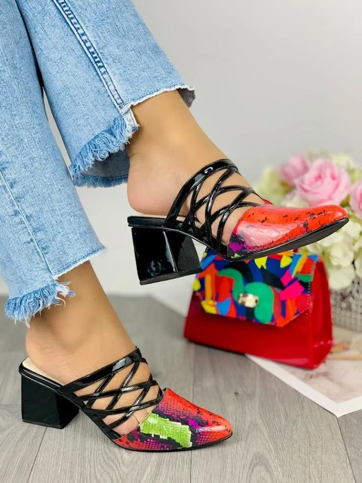 Shiny Colorful Faux Leather Pumps