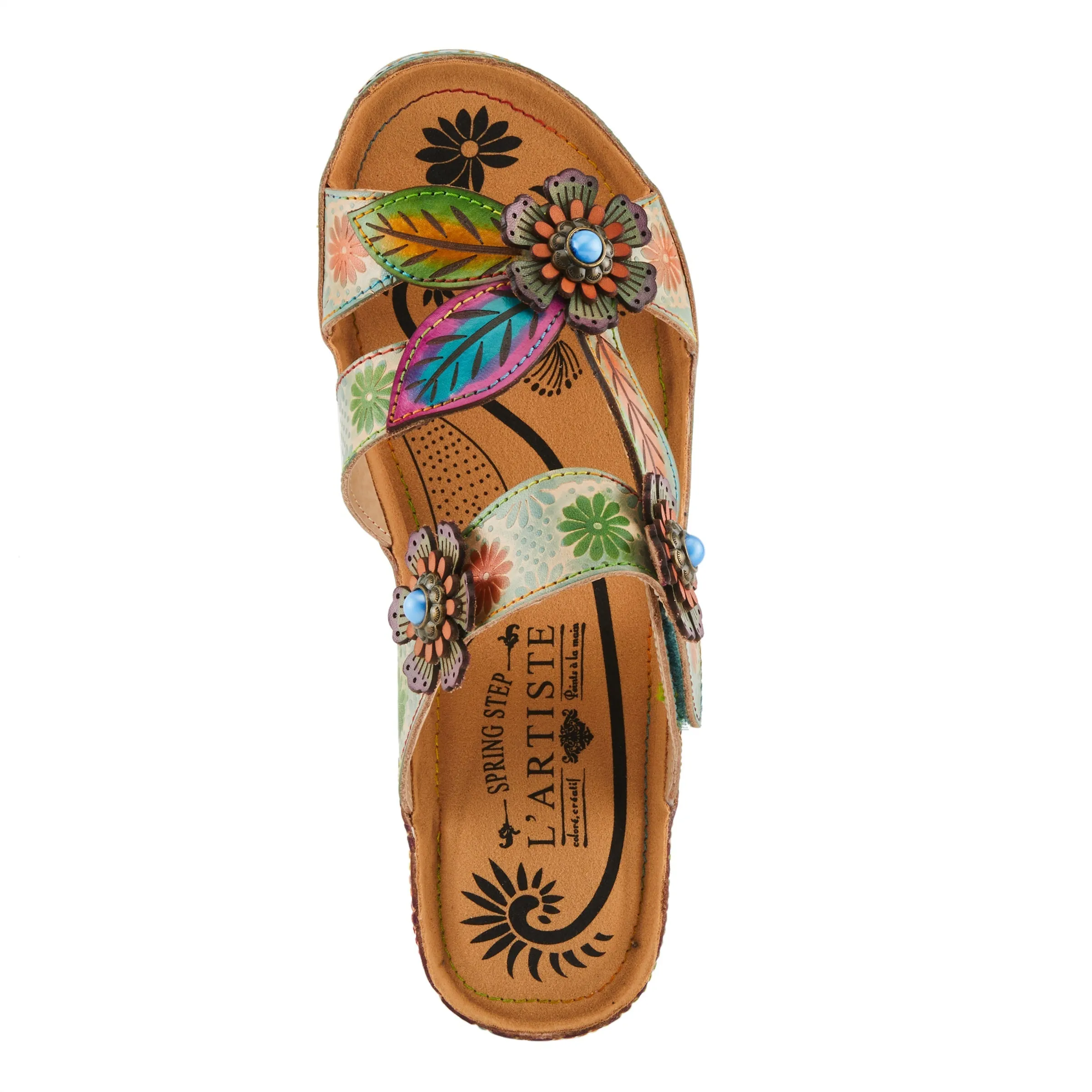 Spring Step Shoes L'Artiste Pillow Soft Women's Comfortable Floral Sandals