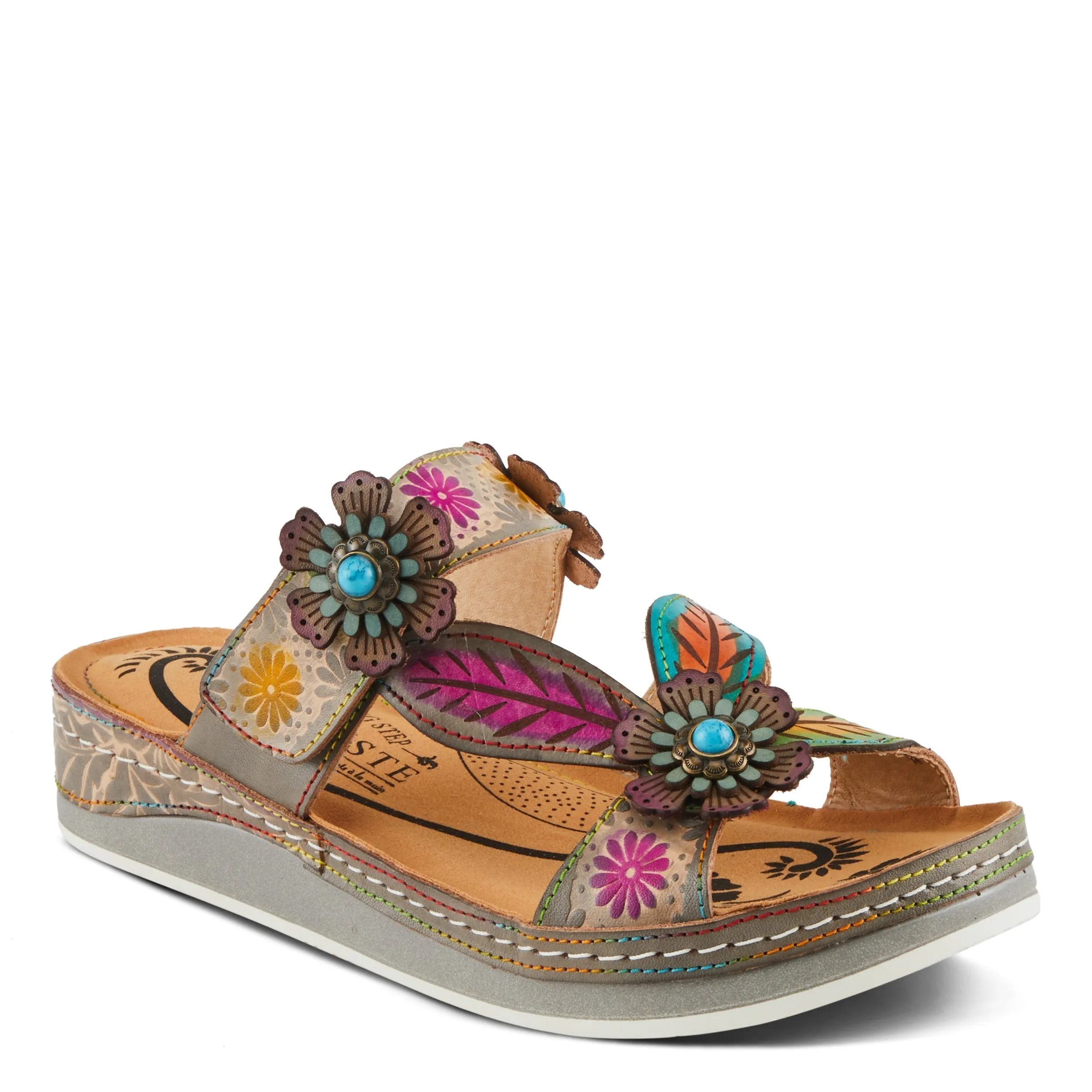 Spring Step Shoes L'Artiste Pillow Soft Women's Comfortable Floral Sandals