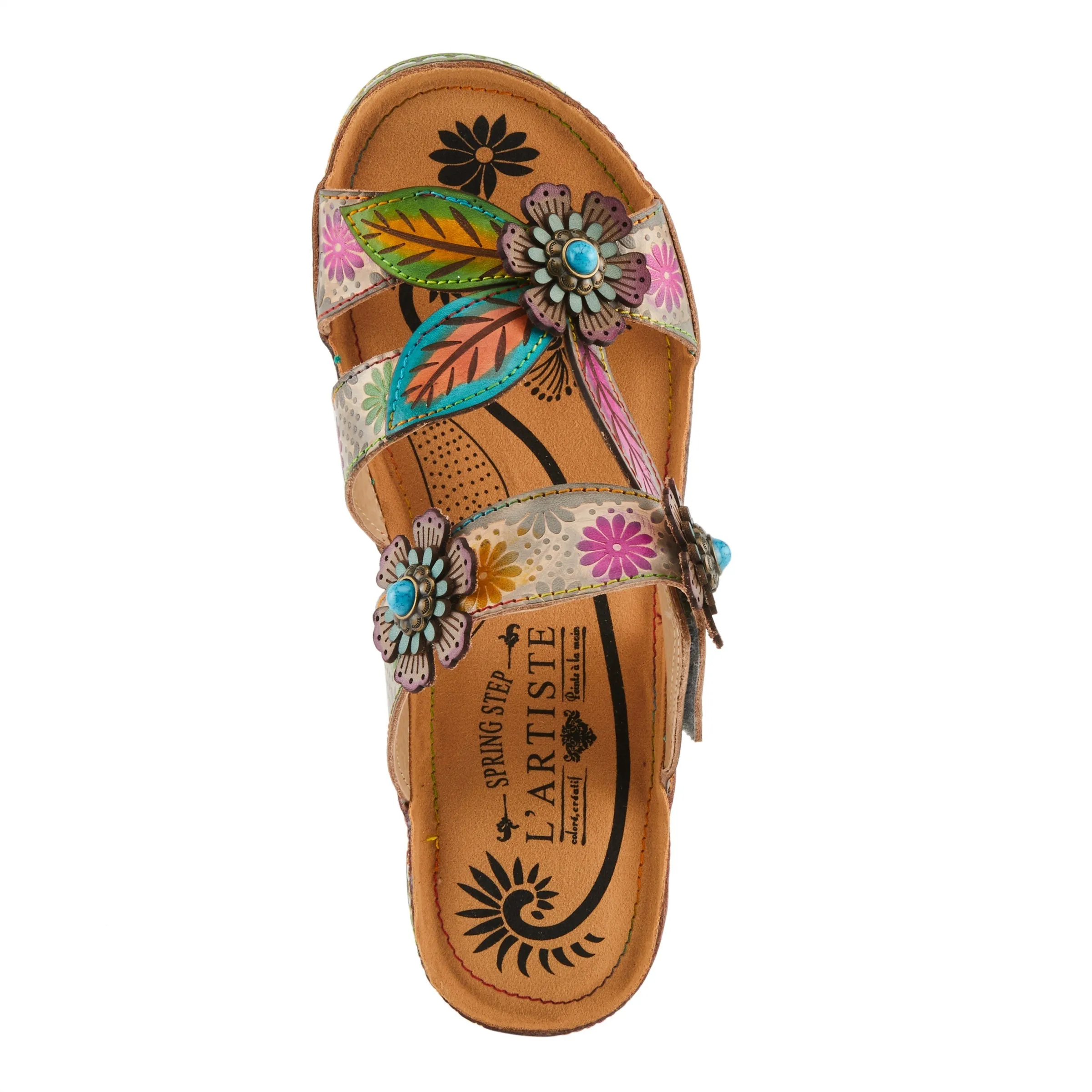 Spring Step Shoes L'Artiste Pillow Soft Women's Comfortable Floral Sandals