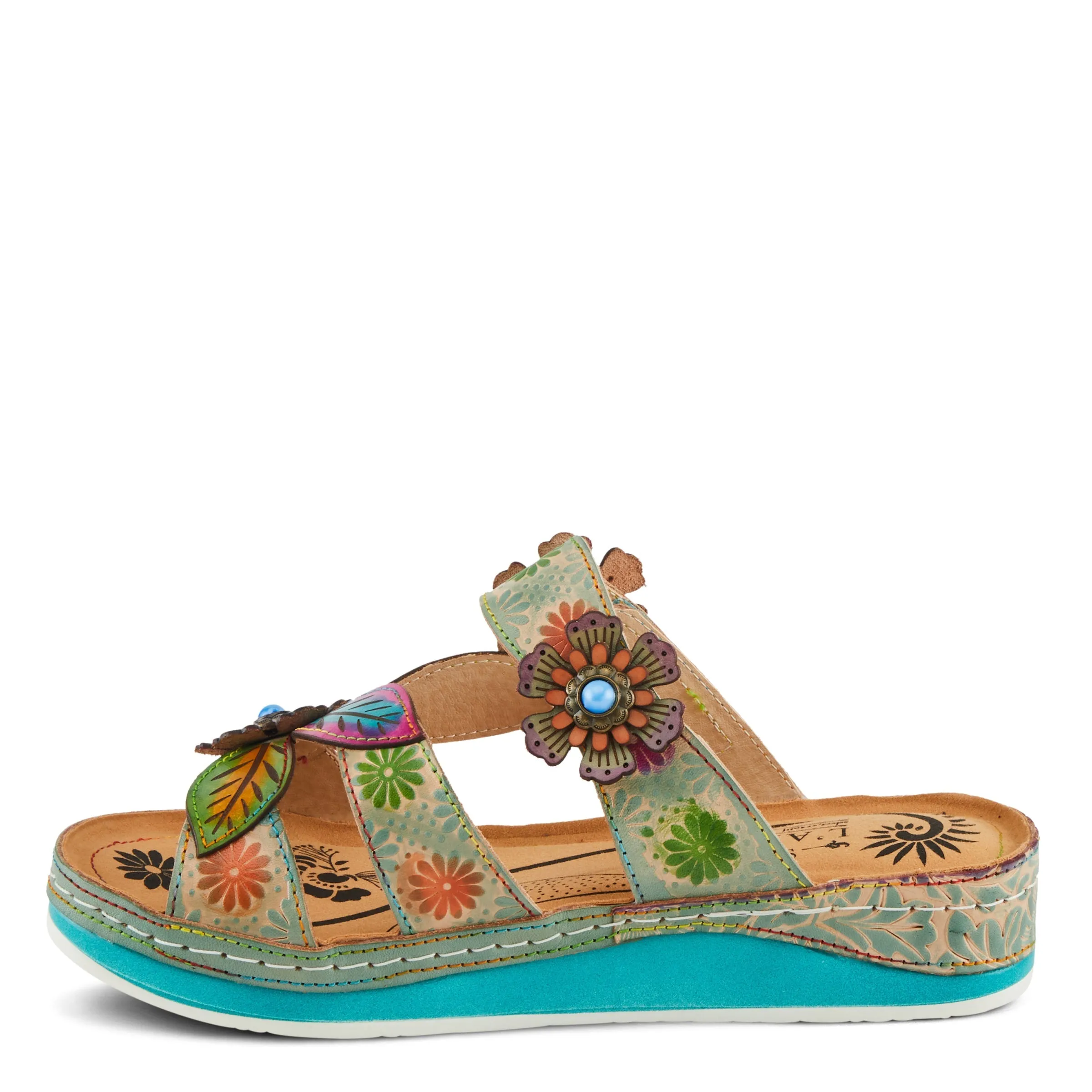 Spring Step Shoes L'Artiste Pillow Soft Women's Comfortable Floral Sandals