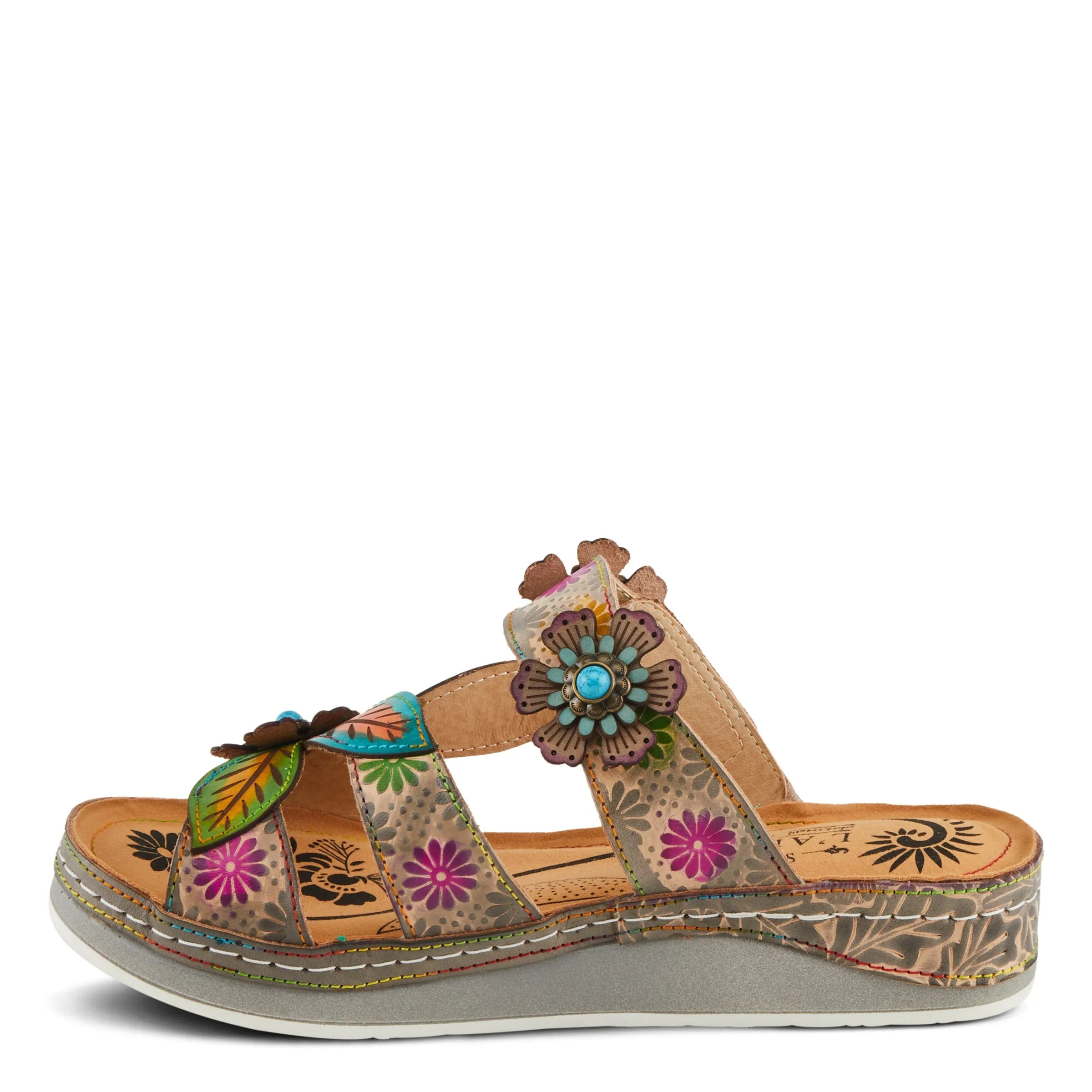 Spring Step Shoes L'Artiste Pillow Soft Women's Comfortable Floral Sandals
