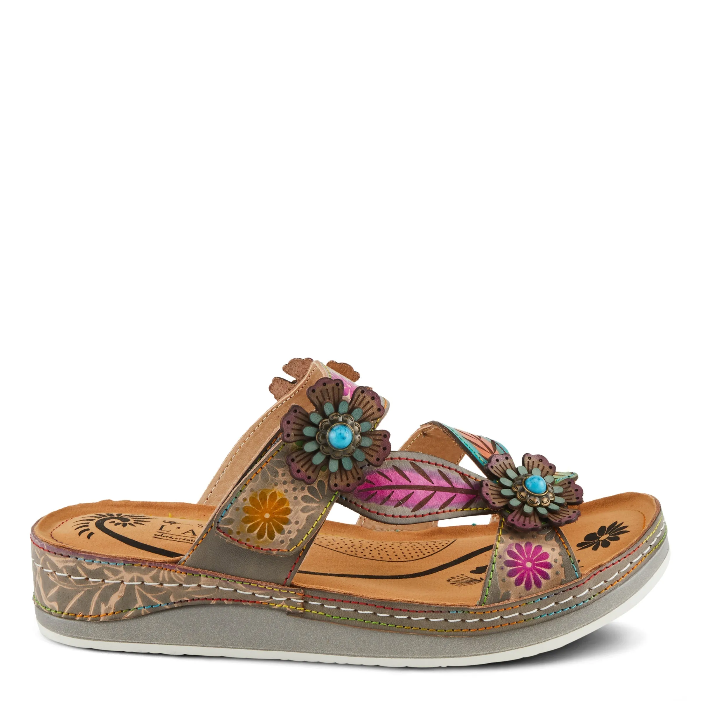 Spring Step Shoes L'Artiste Pillow Soft Women's Comfortable Floral Sandals