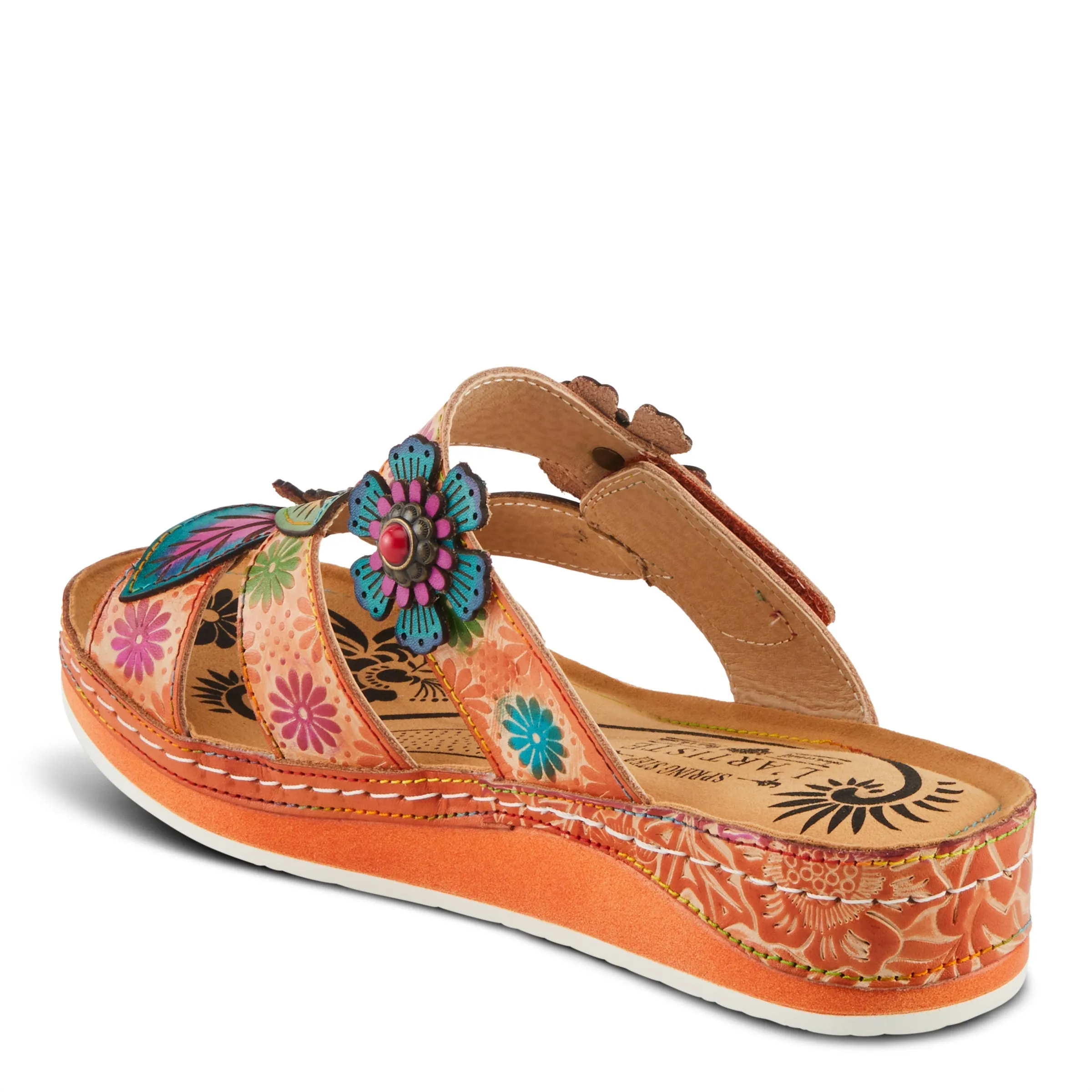Spring Step Shoes L'Artiste Pillow Soft Women's Comfortable Floral Sandals
