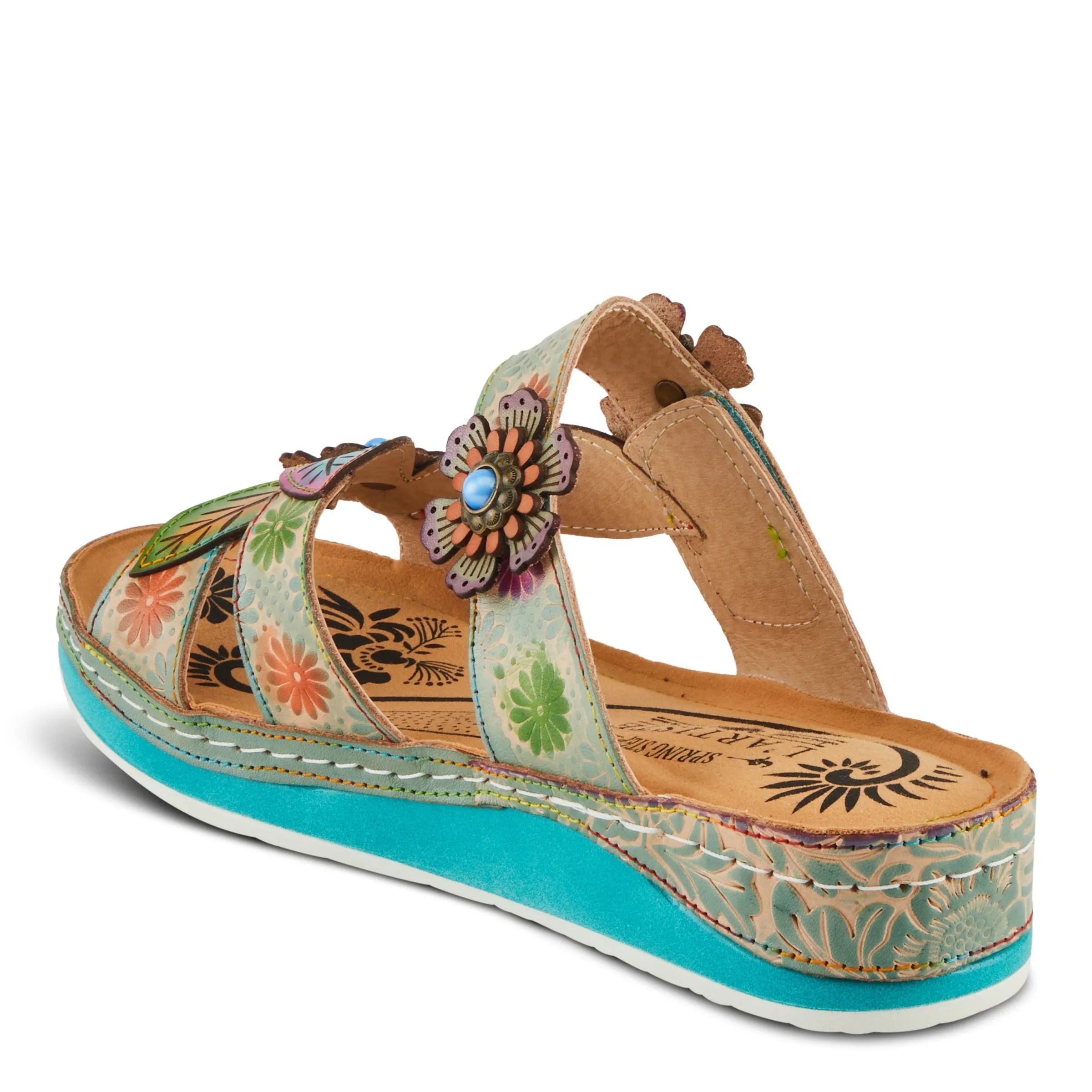 Spring Step Shoes L'Artiste Pillow Soft Women's Comfortable Floral Sandals