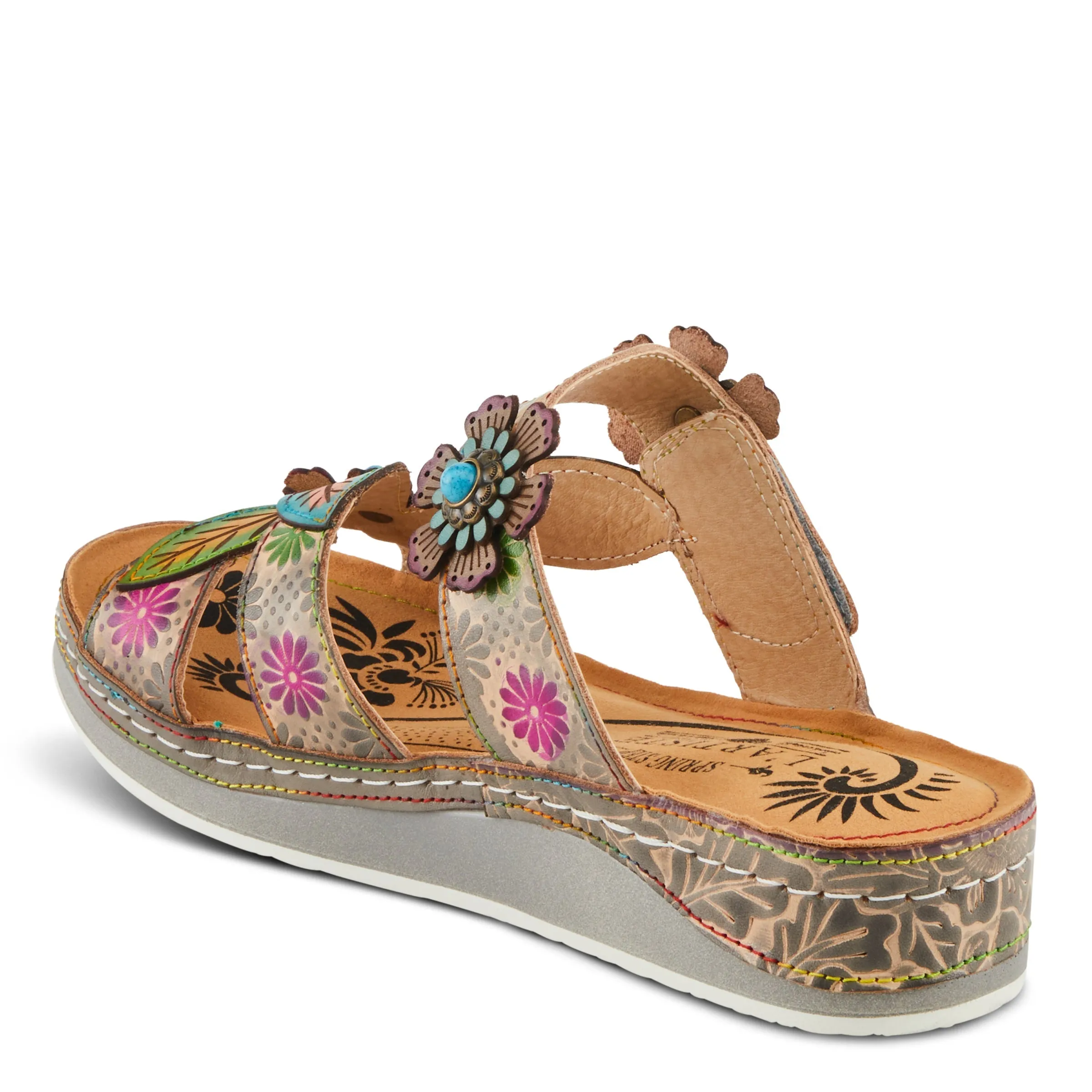 Spring Step Shoes L'Artiste Pillow Soft Women's Comfortable Floral Sandals