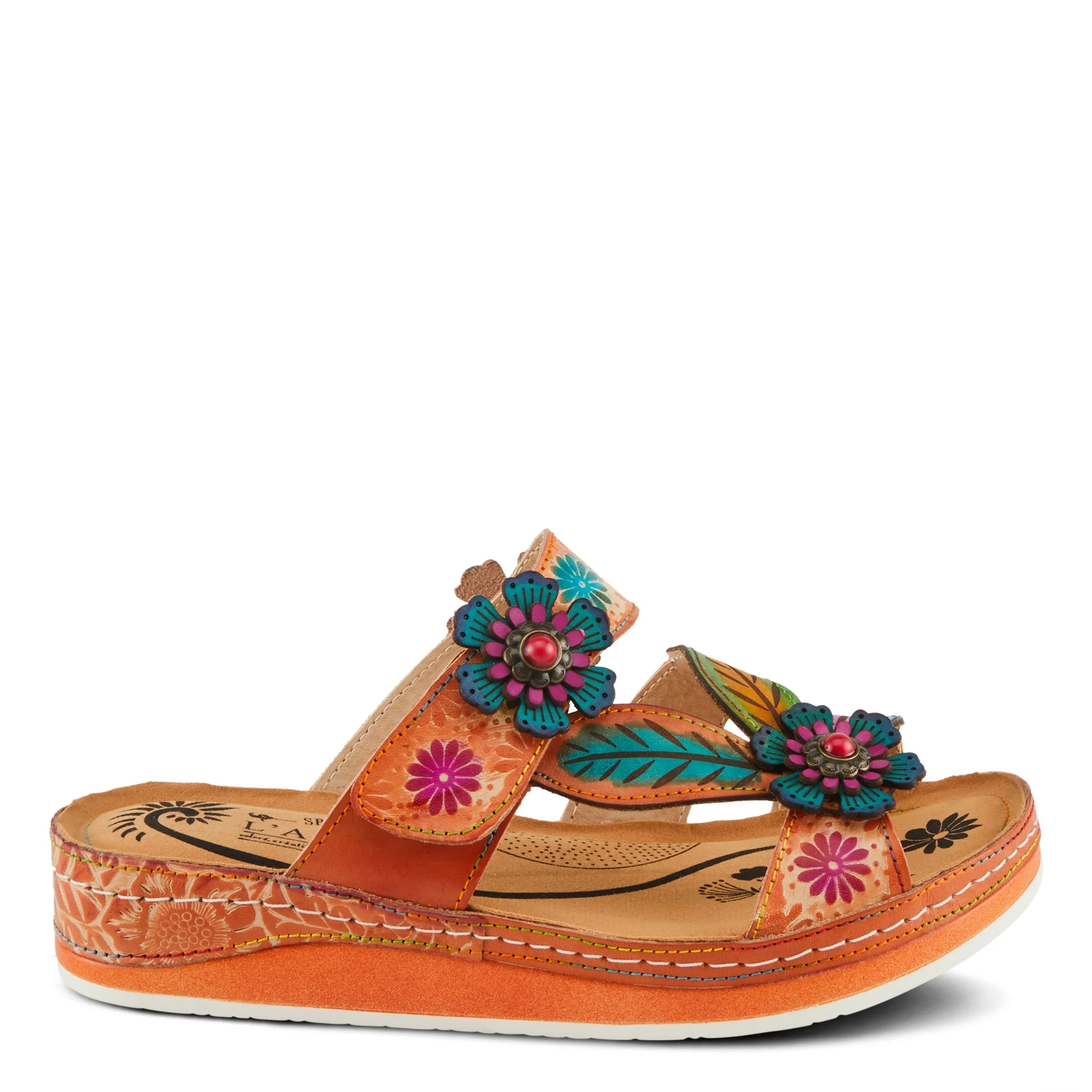 Spring Step Shoes L'Artiste Pillow Soft Women's Comfortable Floral Sandals