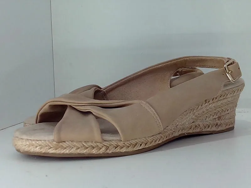 Tan Espadrille Slingback Sandals - Size 6.5