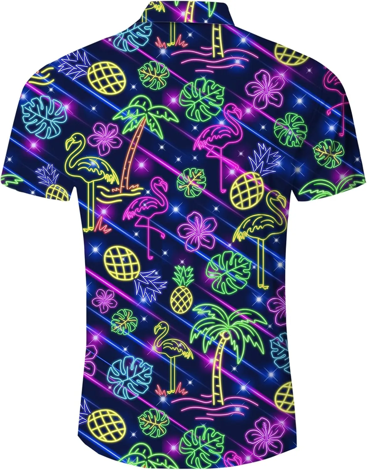 uideazone Mens Funny Hawaiian Shirts 3D Graphic Button Down Short Sleeve Tropical Holiday Beach Aloha Shirt