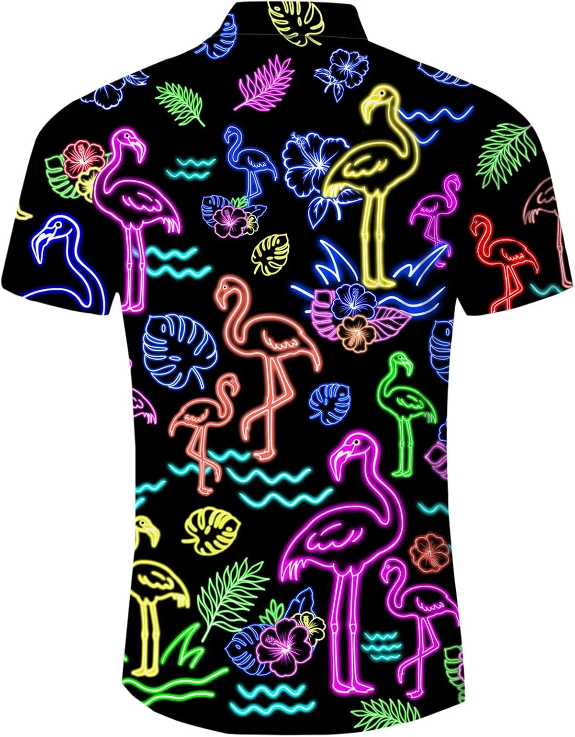 uideazone Mens Funny Hawaiian Shirts 3D Graphic Button Down Short Sleeve Tropical Holiday Beach Aloha Shirt