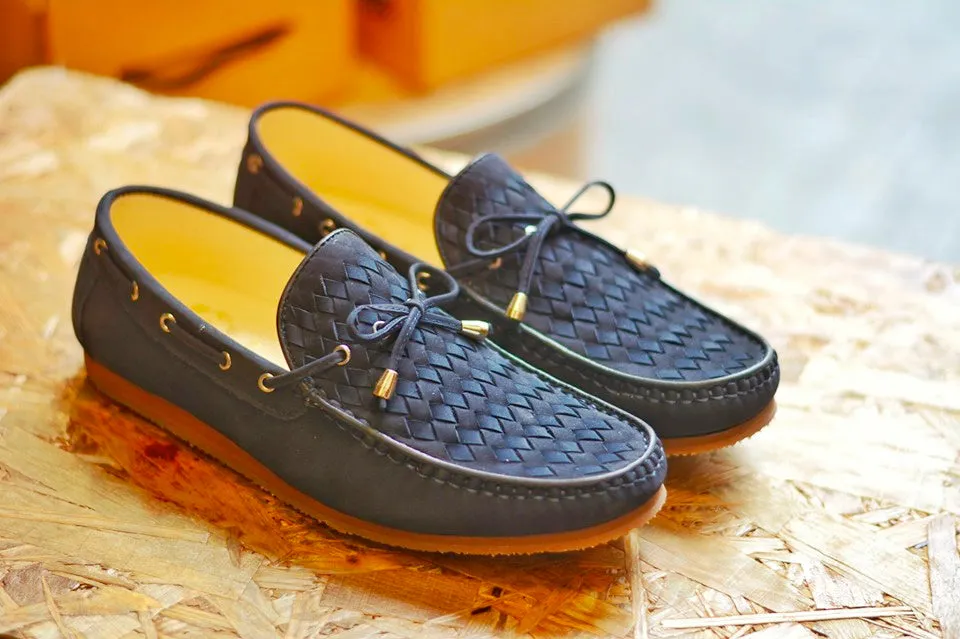 W821 Classic Woven Loafer Nubuck Blue