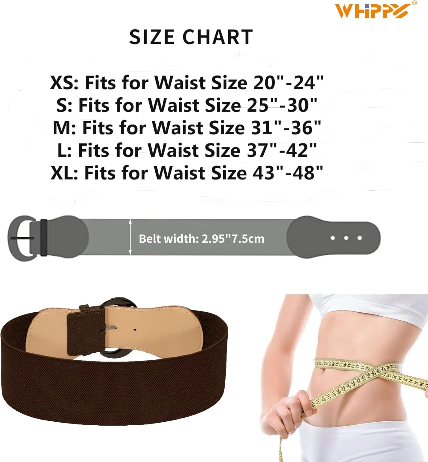 WHIPPY 3 Pack 4 Pack Women Wide Elastic Waist Belt Vintage Stretchy Belt Waistband for Ladies Dresses