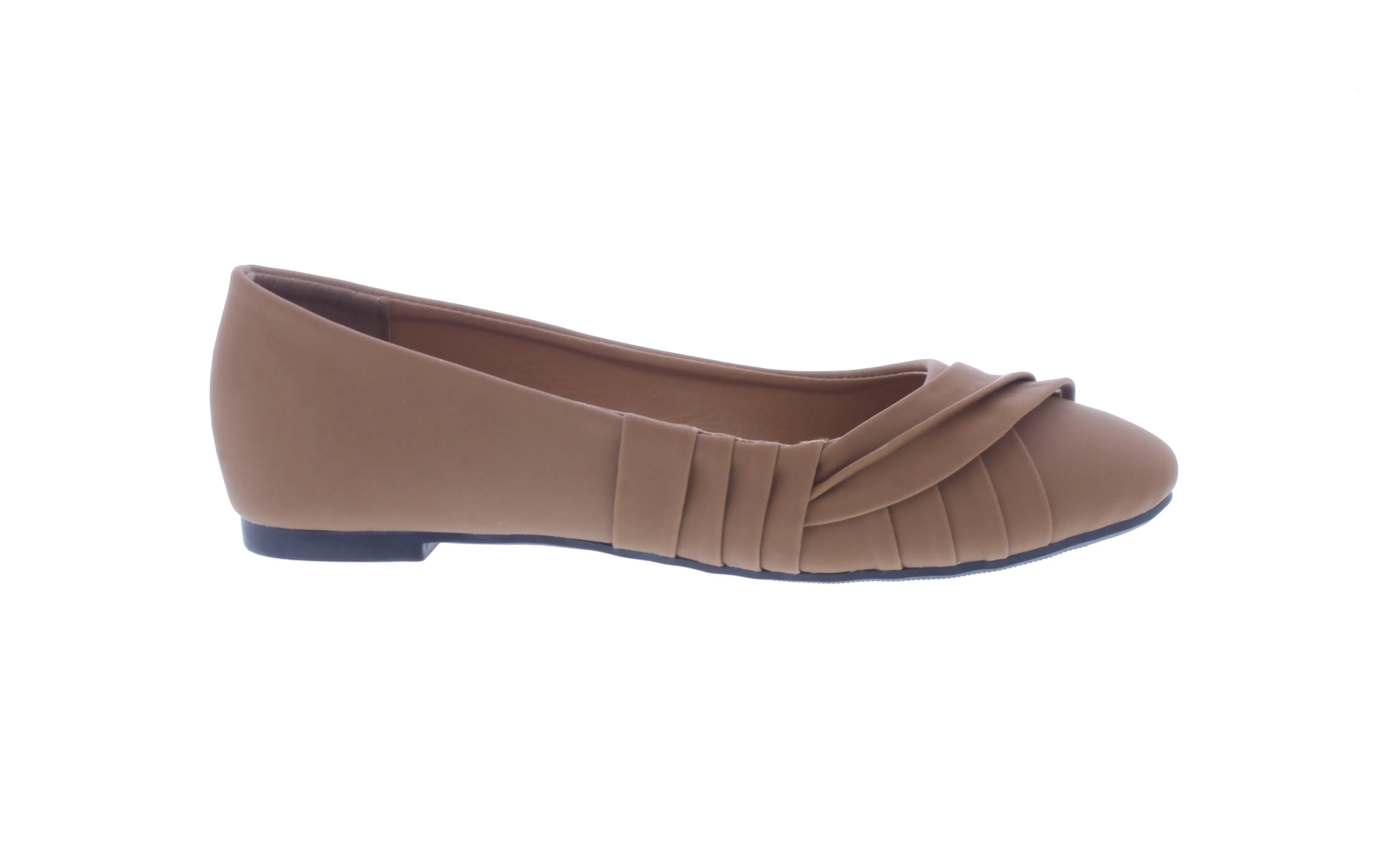 Women Ballerina with Pleats and Rounded Tip