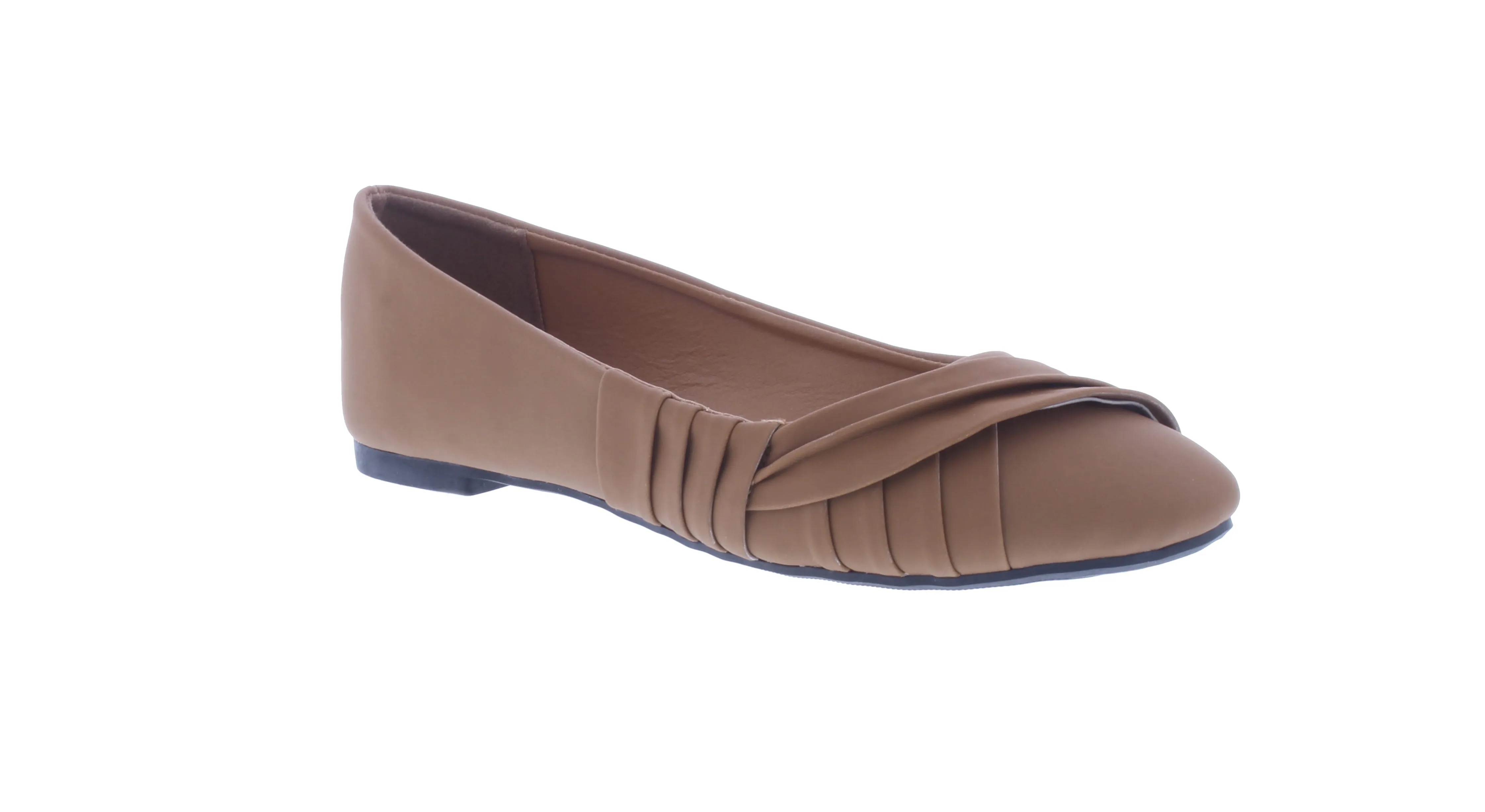 Women Ballerina with Pleats and Rounded Tip