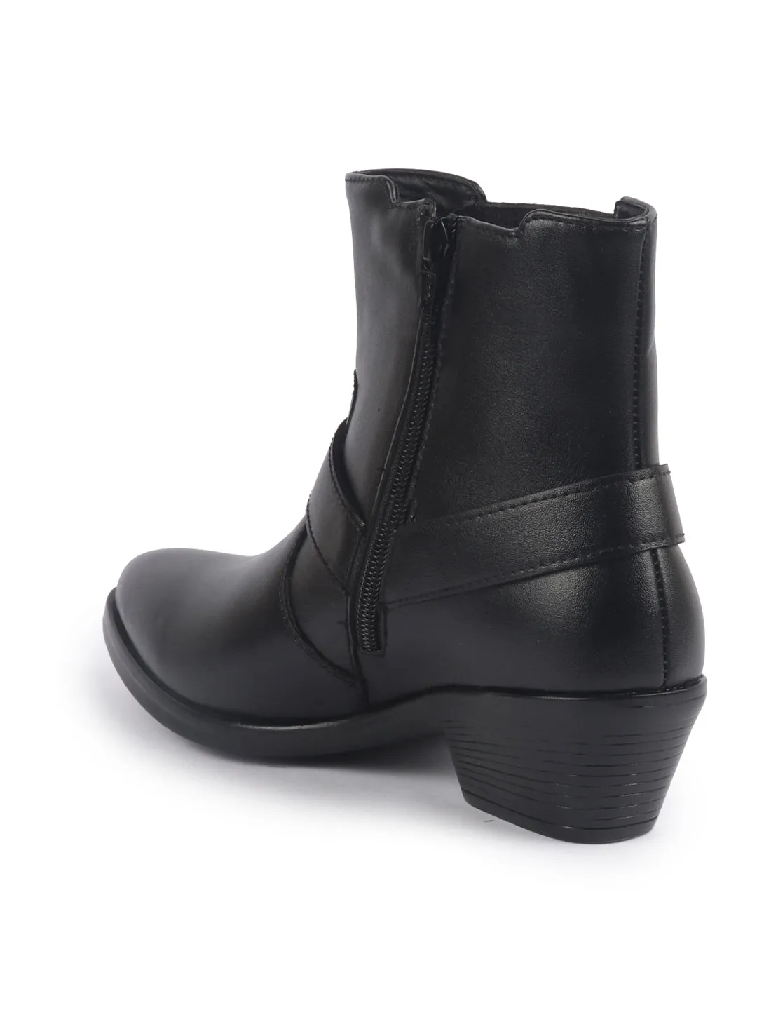 Women Mid Top Side Zipper Platform Wedge Heel Chelsea Boot Slip-On Comfortable Formal Ankle Boots